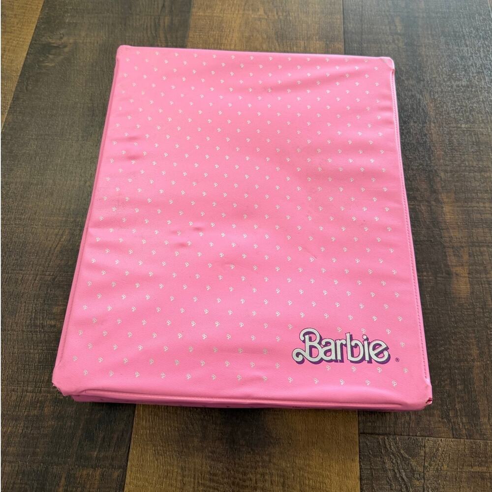 Vintage Barbie Fashion Doll Case Pink Mattel 1985 Storage Carrying Case